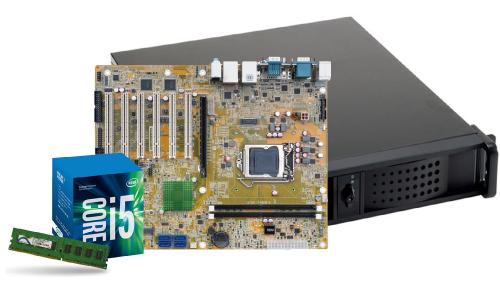 PC-RACK 2U Intel i5-7400 / 8 GB RAM / SSD 256 GB / GIGA LAN / 1x PCI 32 und 1x PCIE x16 Windows 10 64 Bits 3 Jahre Garantie