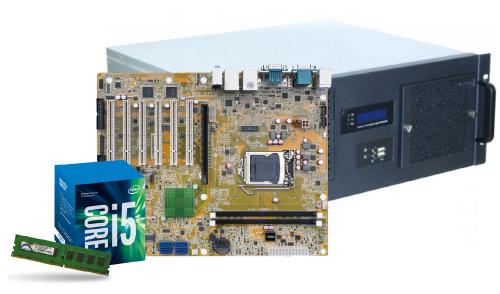 PC-RACK 4U Tiefe 38 cm Intel i5-7400 / 8 GB RAM / SSD 256 GB / GIGA LAN / 6x PCI 32 und 1x PCIE x16/10x USB/RS-232/422/485/ windows 10 64 Bits 3 Jahre Garantie