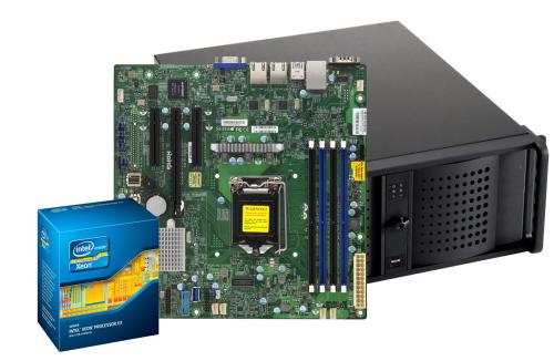 RACK PC 4U 500w redundant power supply Intel xéon E3-1230V6 8GB RAM / Raid1 SSD 2x256GB + Raid5 SSD 3x256GB / GIGA lan / Windows 2019 Server - Essentials 3 year warranty return to workshop