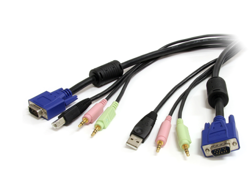 KVM USB VGA et Audio et Micro - 1.80m