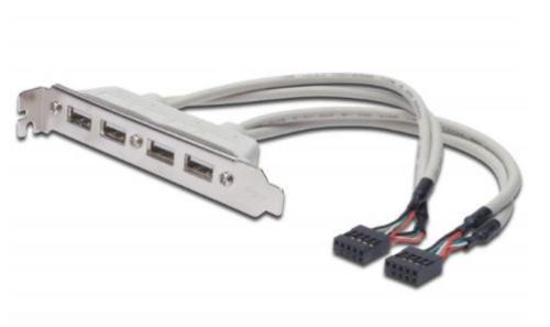 USB Slot Bracket Cable 4x type A