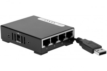 Pocket Switch Gigabit 4 ports alimentable par USB