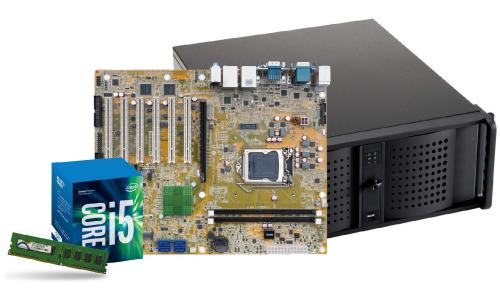 PC RACKABLE 4U Intel i5-7400/ 8GO RAM / SSD 256Go/ GIGA lan/6x PCI 32 et 1x Pcie x16/RS-232/422/485/ windows 10 64 Bits  Garantie 3 ans