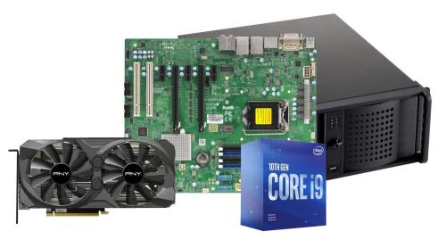 PC RACK 4U Intel i9-10900K (3.7 GHz / 5.3 GHz) / 64GO RAM /SSD 500Go + SSD 2To DATA /2x GIGA lan /windows 10 64 Bits  Garantie 3 ans + NVIDIA Quadro GTX 1660