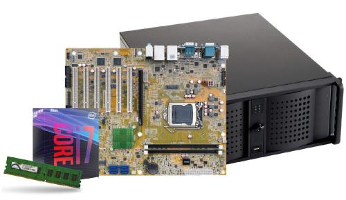 PC RACK 4U Intel Core i7-7700 / 16GO RAM / SSD 256Go/ 2X GIGA lan/ DVD-R/ GeForce GT-710 /RS-232/422/485/Garanzia 3 anni indietro officina